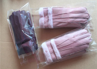 China Warmste de Schapehuidhandschoenen van het vrouwen Dikke Bont Met de hand gemaakt met Merinoswolvoering leverancier