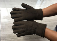 De Handschoenen van het Lamsshearling van Handsewnsueded, de Wintervuisthandschoenen van Zwarte Mensen