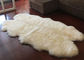 Van het de Deken Met de hand gemaakt Duurzaam Ivoor van de vier Huiden Groot Australisch Schapehuid Wit 120 *180cm leverancier