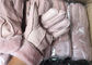 De vlotte van de Schapehuidhandschoenen van de Oppervlaktewinter Warmste Grootte van het Gezichts Roze L Dubbele leverancier