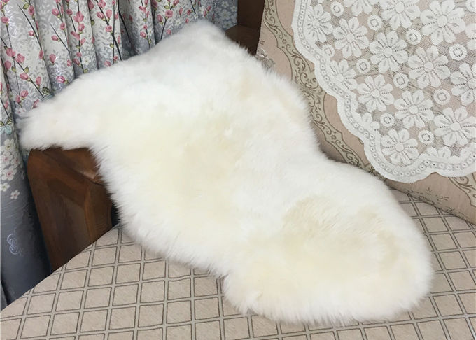 Australische de Schapehuiddeken van ivoor Witte Shearling Antislip voor Binnenvloermatten