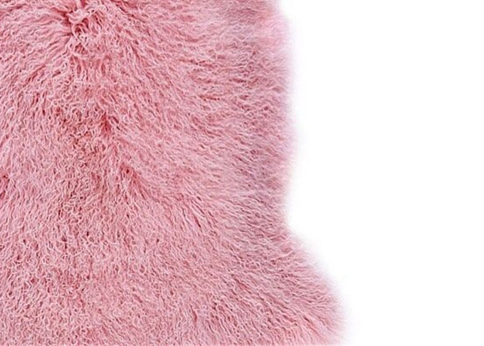 Roze Krullende de Deken Comfortabele Tegen het krimpen van de Haar Buitengewoon brede Schapehuid voor Huisvloer