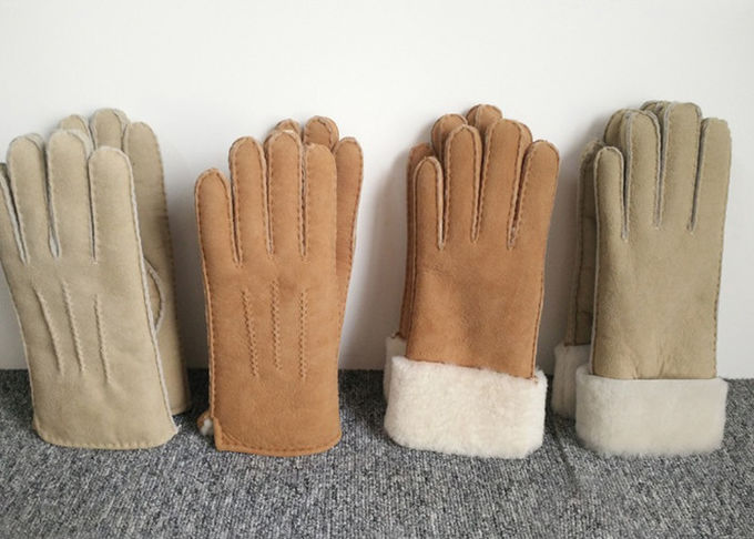 De Handschoenen van de de Wintervinger van het schapehuidleer, de Echte Handschoenen van het Schapehuid Extreme Koude Weer