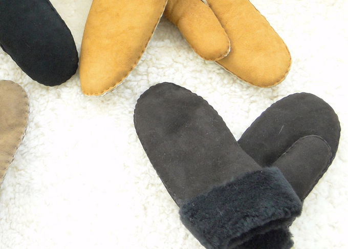 De warmste Handschoenen van het Suèdevrouwen van het Lamsvachtleer