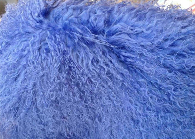 Het lange van het de Schapenbont van de Haarschapehuid Echte krullende Kussen van de het hoofdkussen Mongoolse lamswol