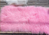 Mongoolse Echte de Schapehuidwol 60*120cm van de Schapehuiddeken 100% verfte Roze Kleuren Vrije Steekproeven