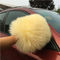 Opnieuw te gebruiken Tweezijdige Mitt van de Autowas Handschoen Gele Kleur met de Zuivere Wol van 100% leverancier