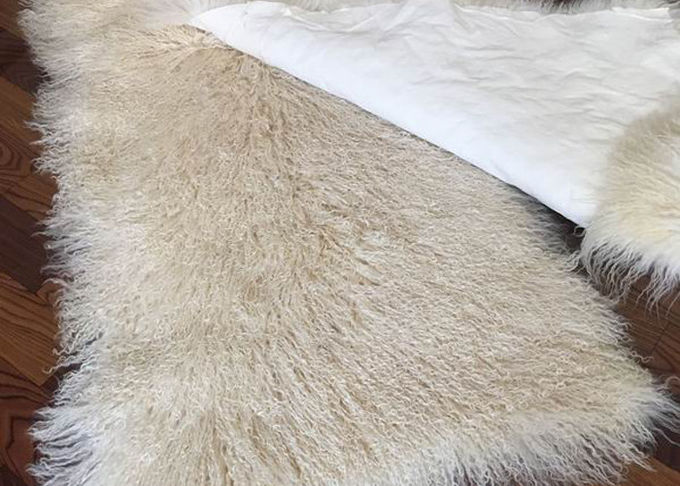 1015cm Lange de Deken Mongoolse Super Zachte Textuur van de Haar Echte Schapehuid voor Slaapkamer