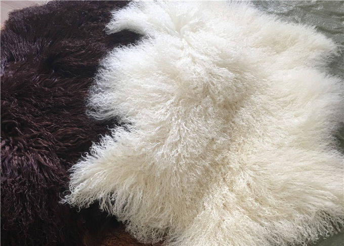 De Mongoolse schapehuidhuid 100% snakt van het het Lamsbont van haartibet Dekking van de de wolplaat de Krullende